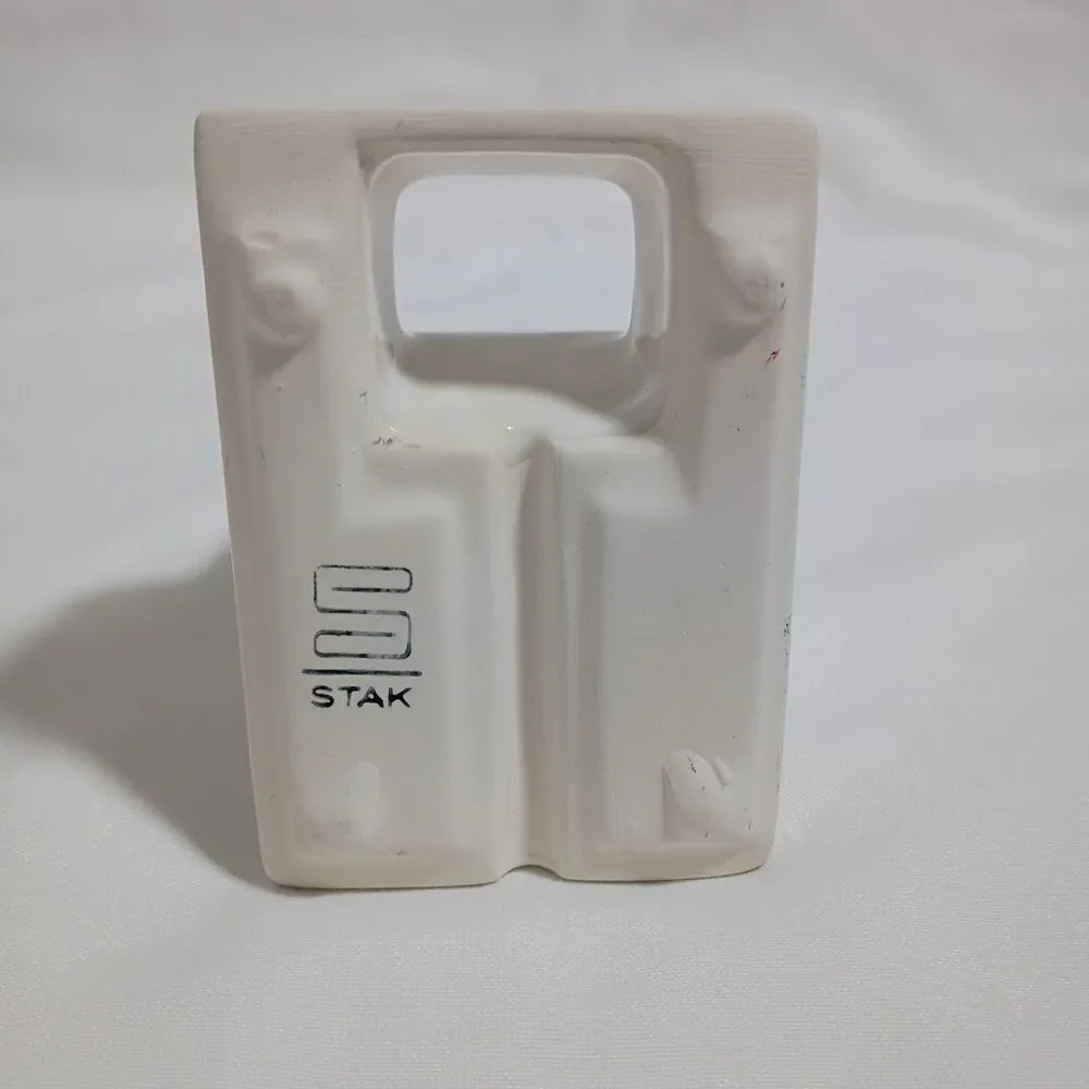 STAK Ceramic Phone Stand Vase Charger Holder Minimalist Modern Desk Organizer